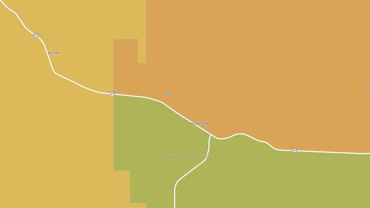 Raynesford, MT Map of Vandalism Rates