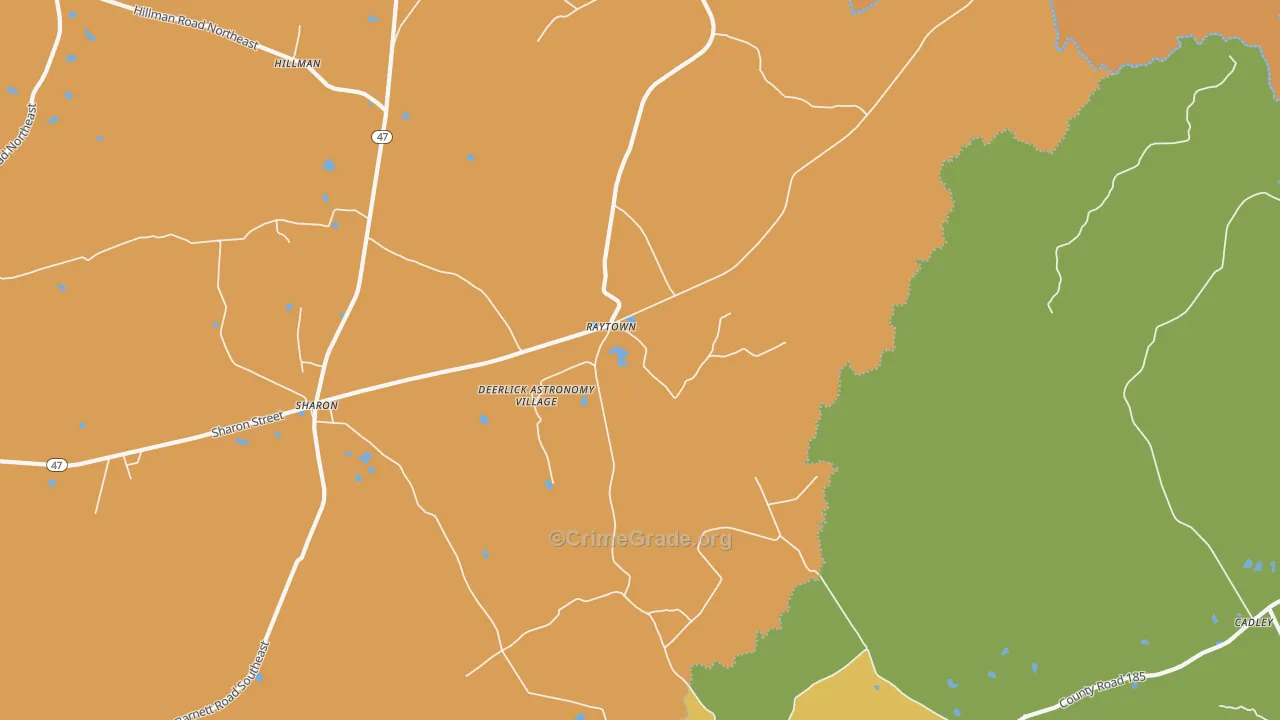 Raytown, GA Map of Vandalism Rates