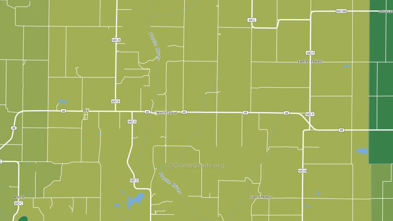 Rea, MO Map of Vandalism Rates