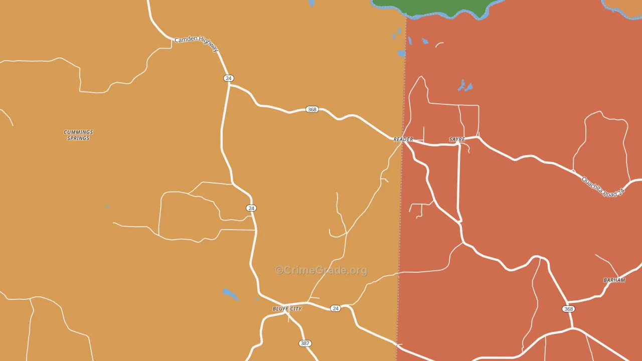 Reader, AR Map of Vandalism Rates