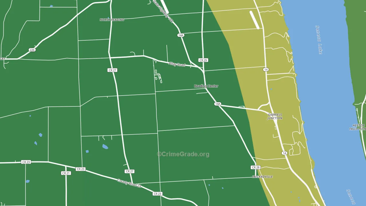 Reading Center, NY Map of Vandalism Rates