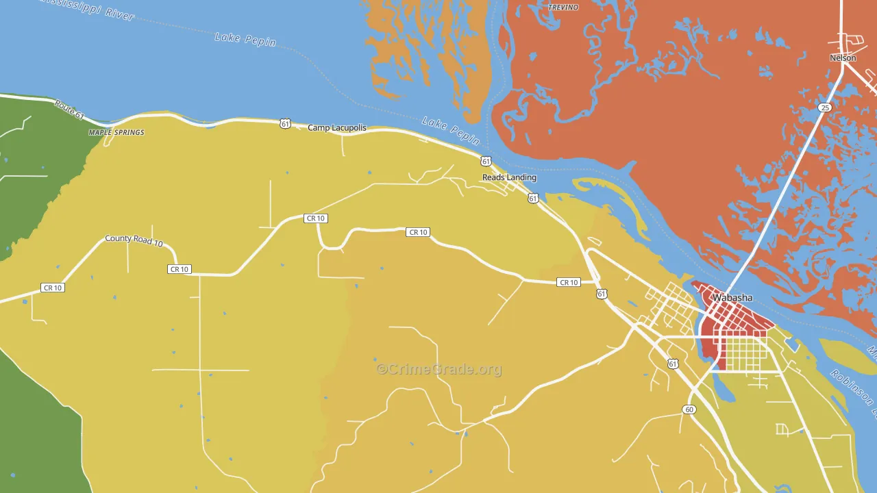Reads Landing, MN Map of Vandalism Rates