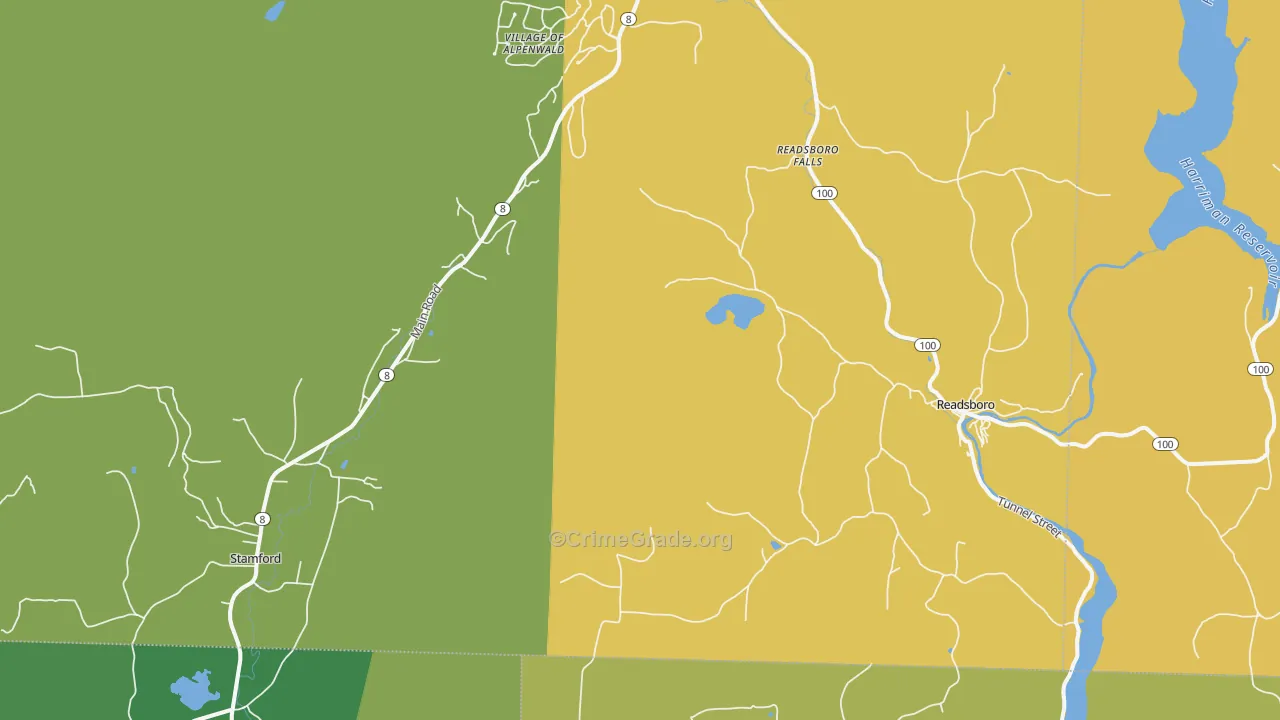 Readsboro, VT Map of Vandalism Rates