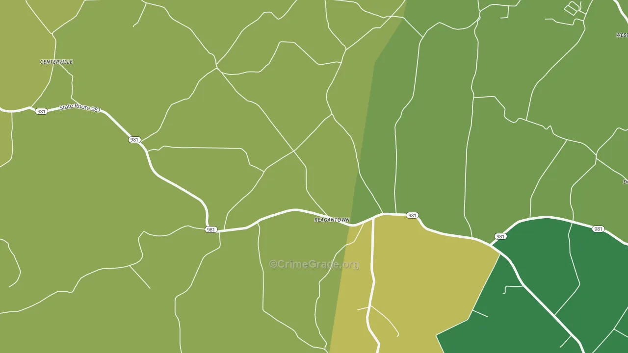 Reagantown, PA Map of Vandalism Rates