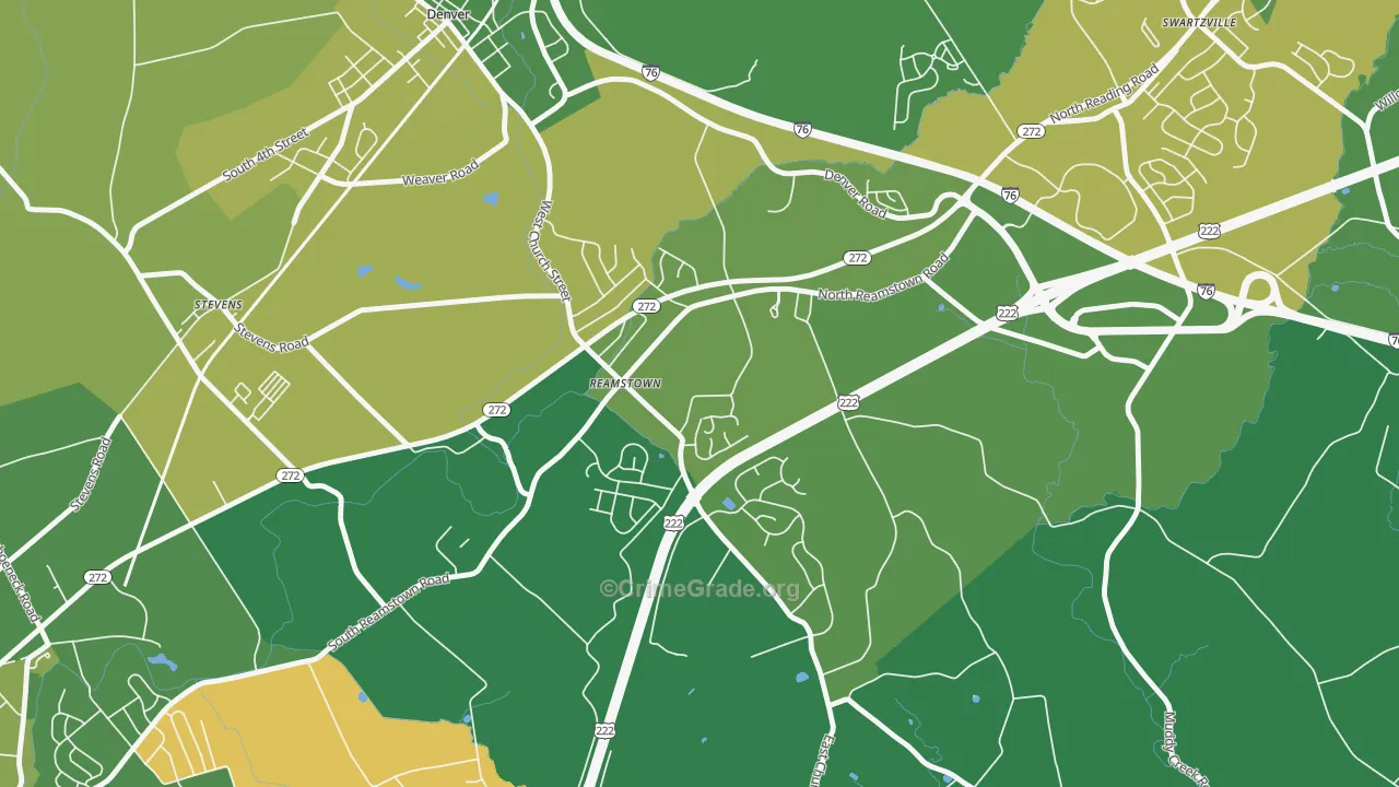 Reamstown, PA Map of Vandalism Rates