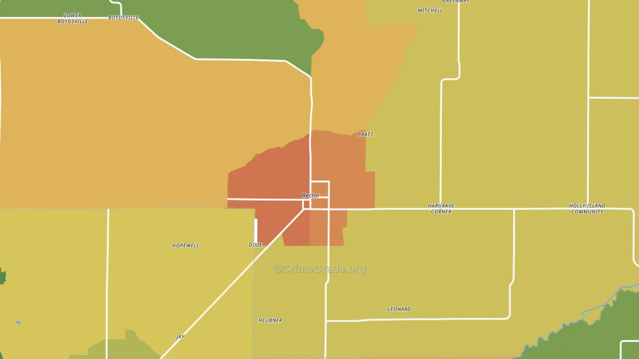 Rector, AR Map of Vandalism Rates