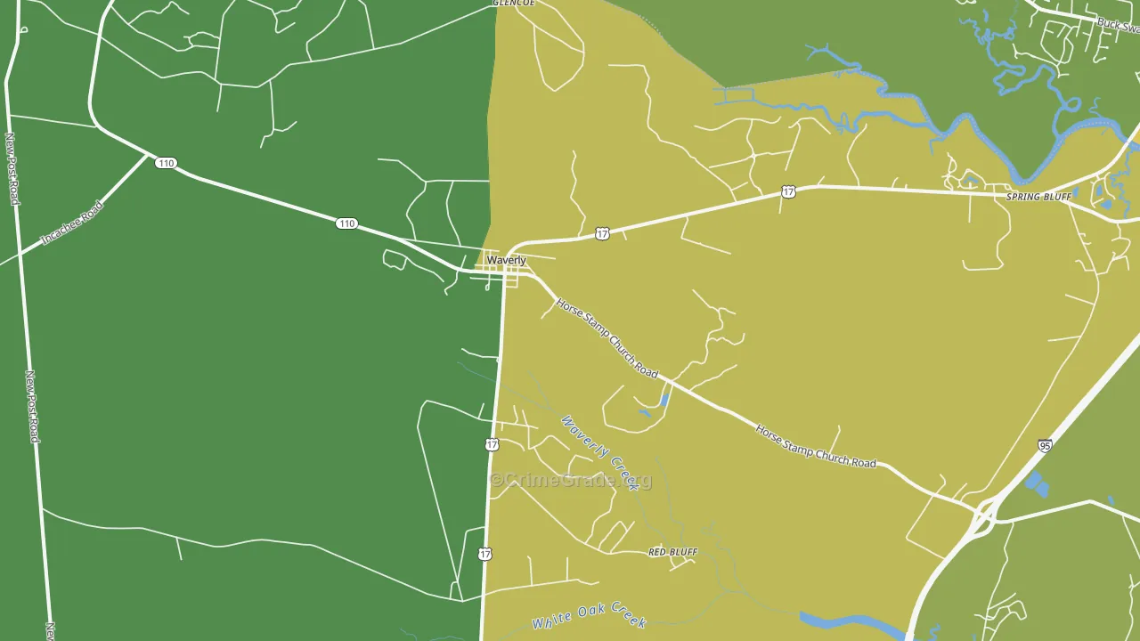 Red Bluff, GA Map of Vandalism Rates