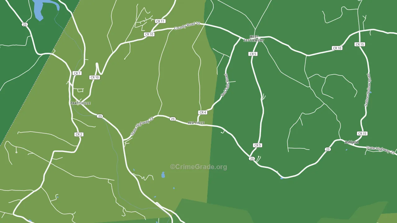 Red Falls, NY Map of Vandalism Rates