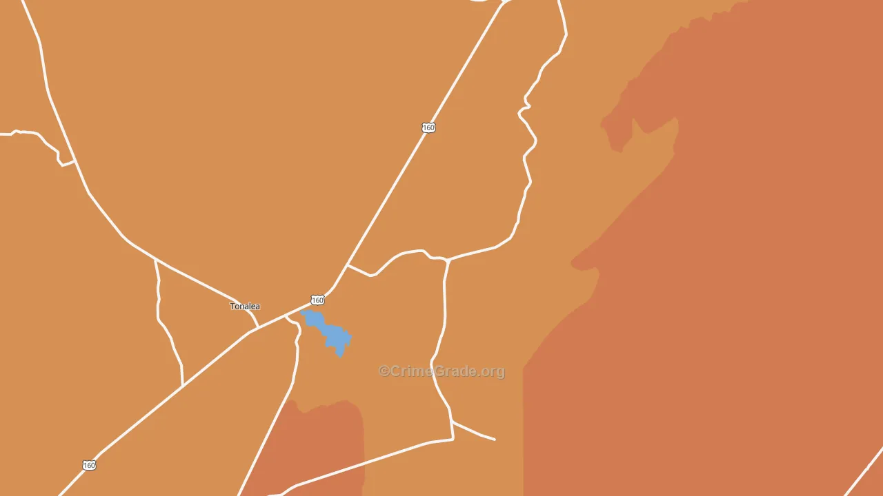 Red Lake, AZ Map of Vandalism Rates