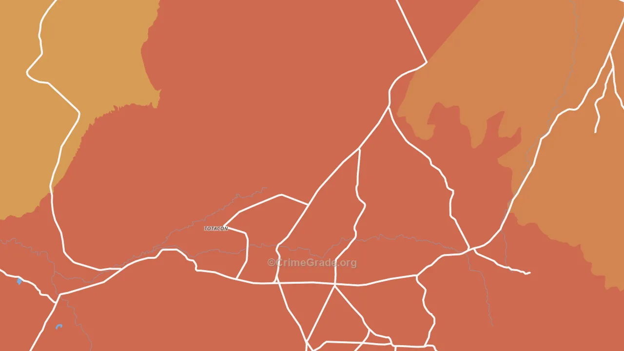 Red Mesa, AZ Map of Vandalism Rates