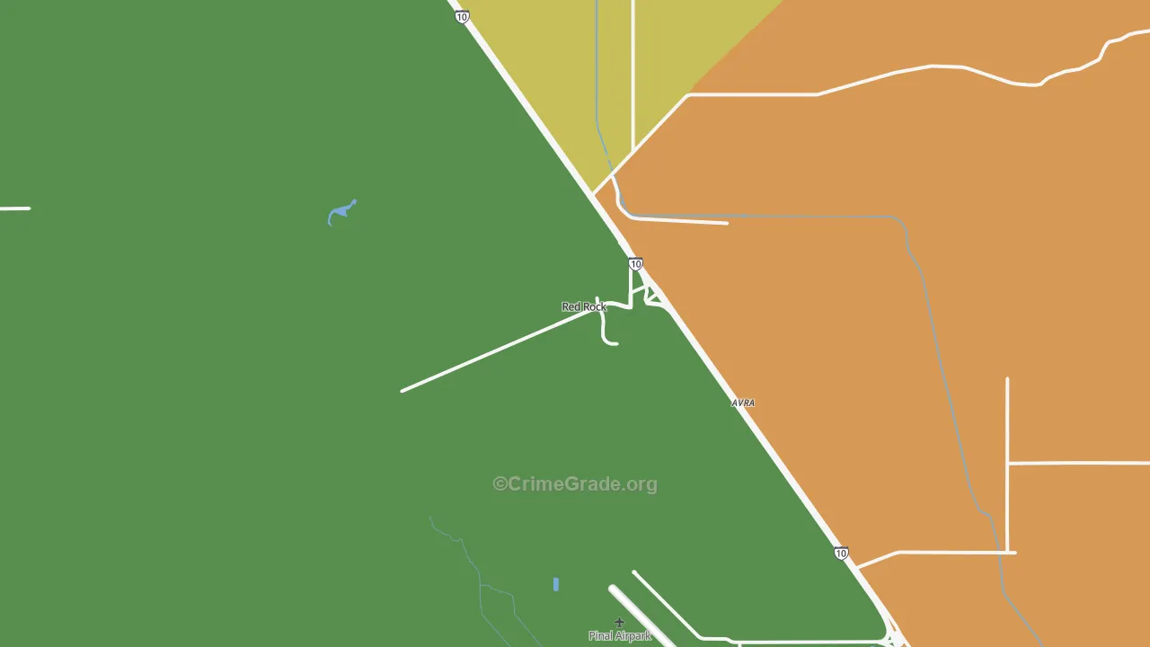 Red Rock, AZ Map of Vandalism Rates