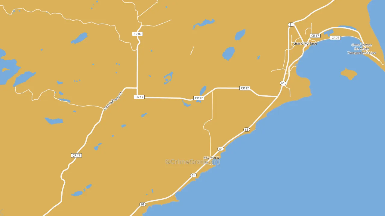 Red Rock, MN Map of Vandalism Rates