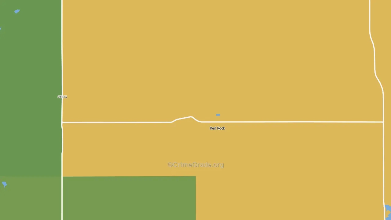 Red Rock, OK Map of Vandalism Rates