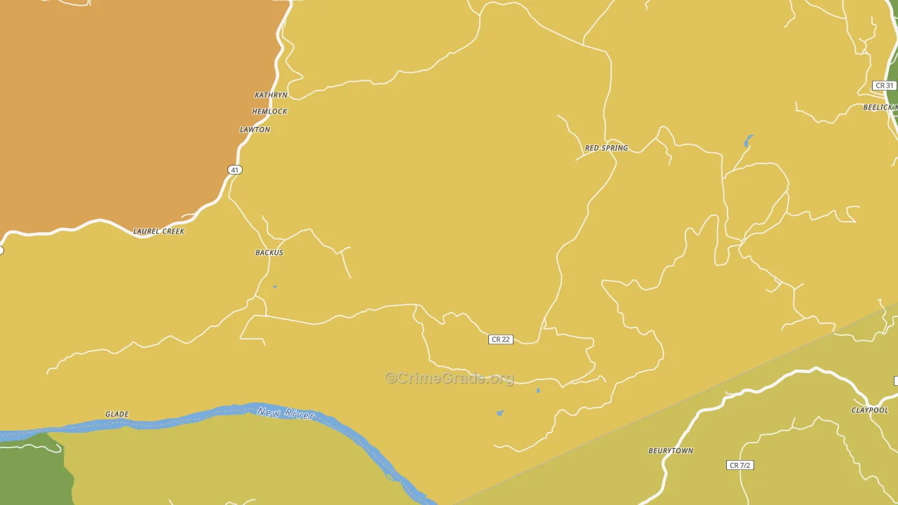 Red Spring, WV Map of Vandalism Rates