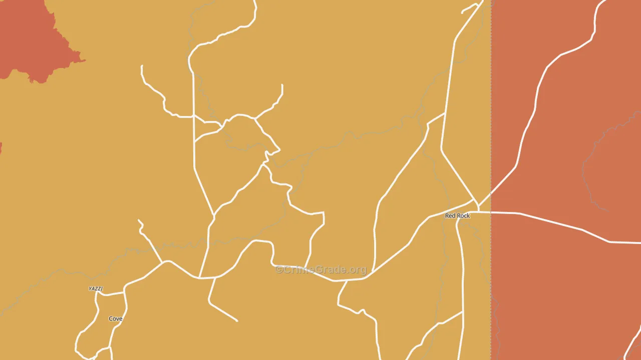 Red Valley, AZ Map of Vandalism Rates