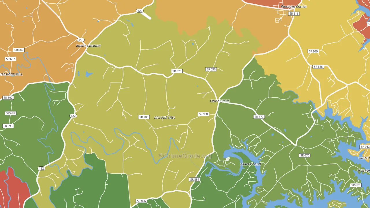 Red Valley, VA Map of Vandalism Rates