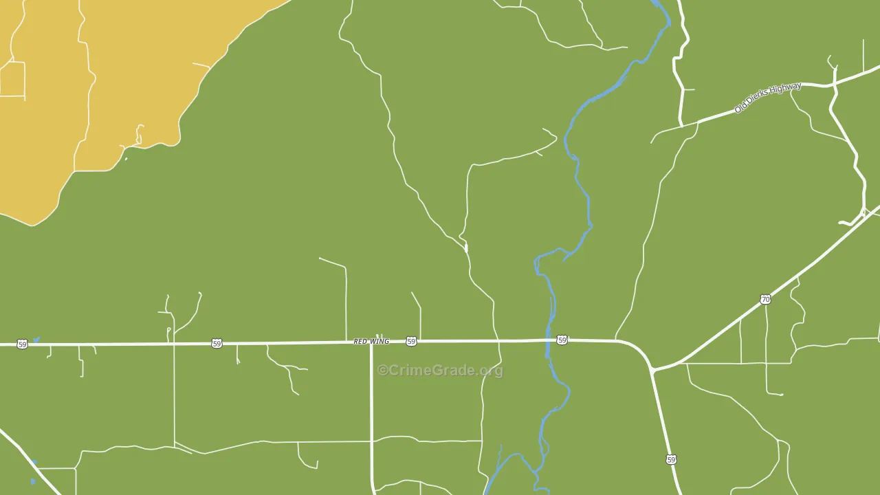 Red Wing, AR Map of Vandalism Rates