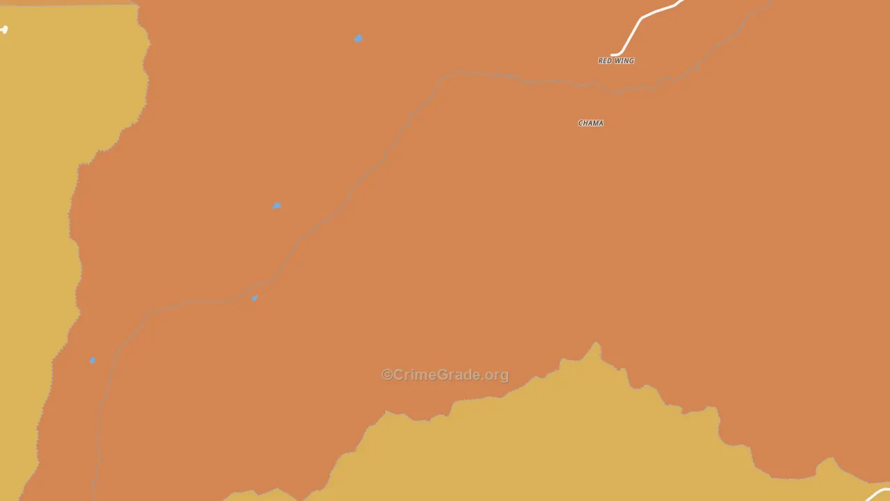 Red Wing, CO Map of Vandalism Rates