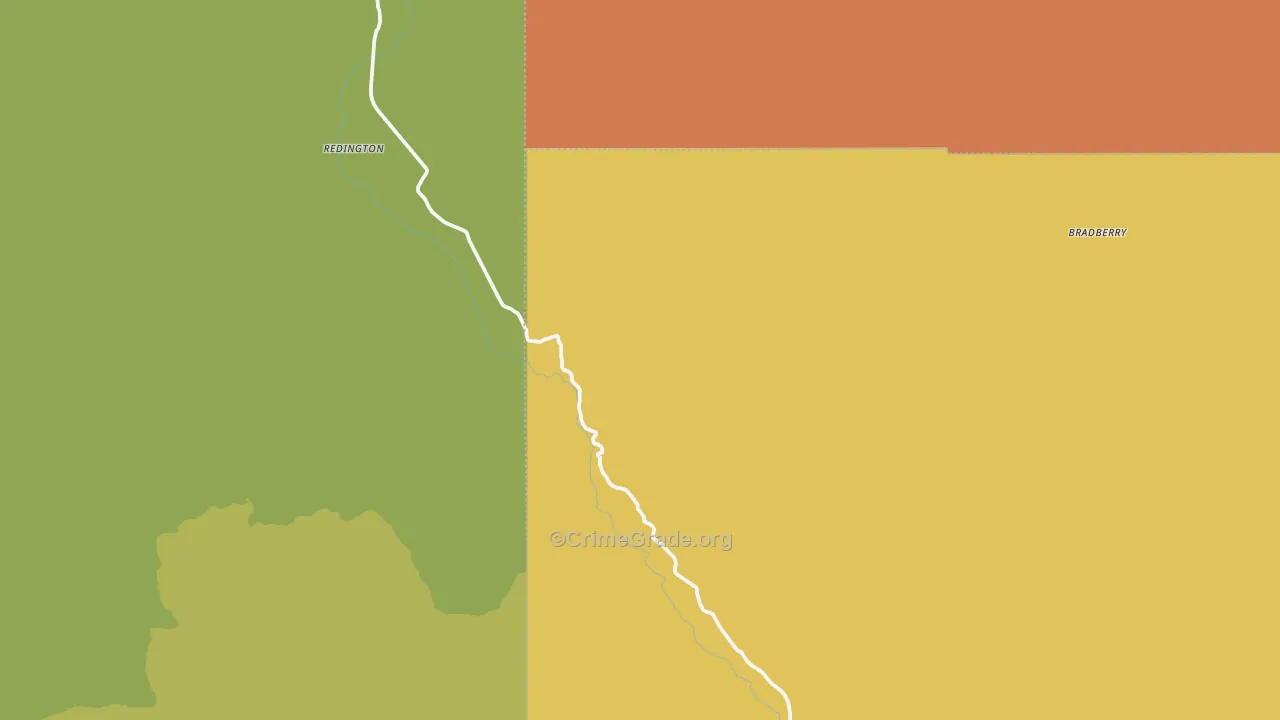 Redington, AZ Map of Vandalism Rates