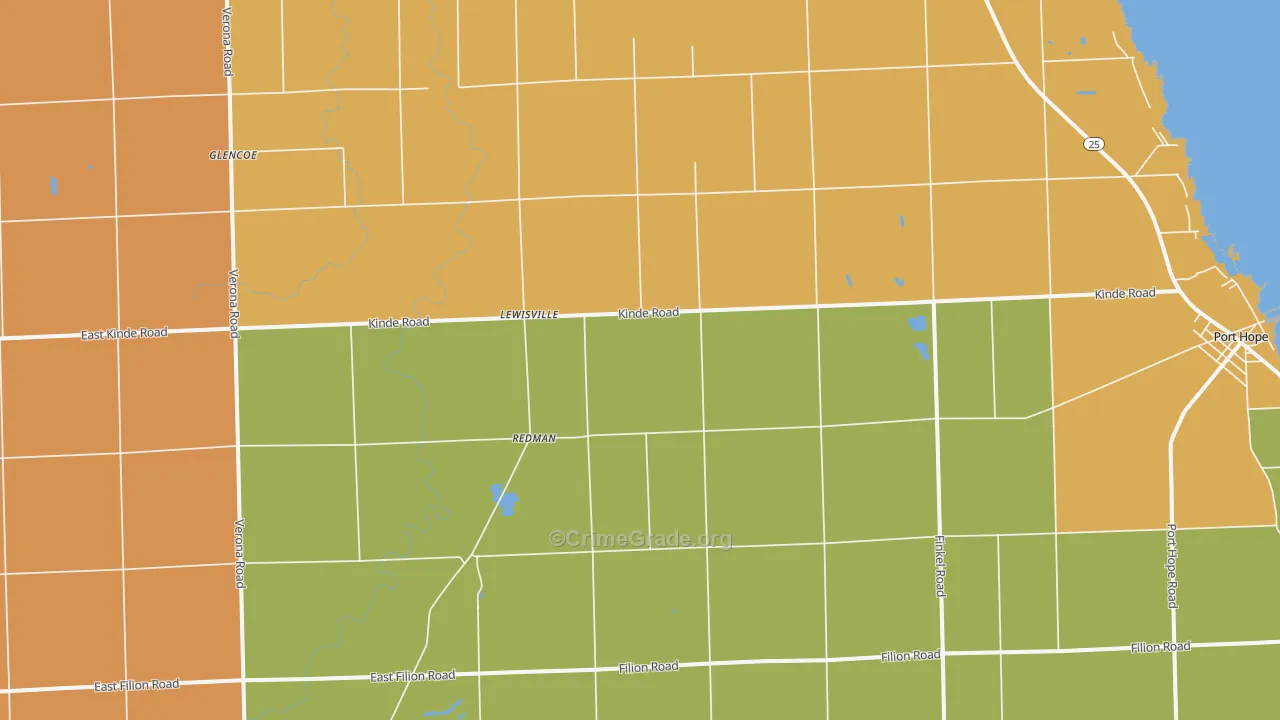 Redman, MI Map of Vandalism Rates