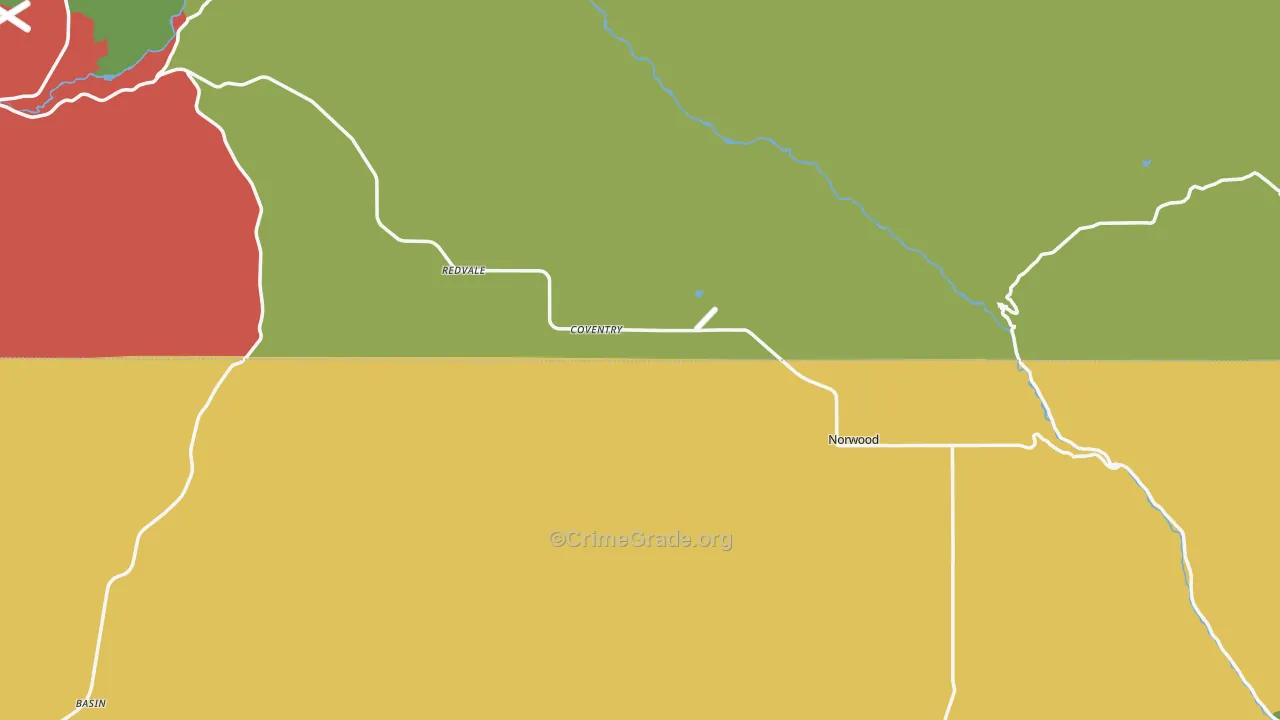 Redvale, CO Map of Vandalism Rates