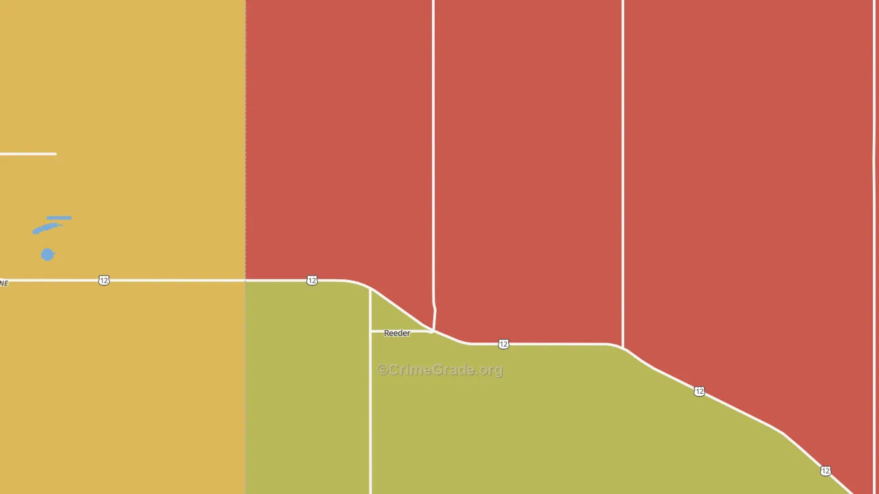 Reeder, ND Map of Vandalism Rates