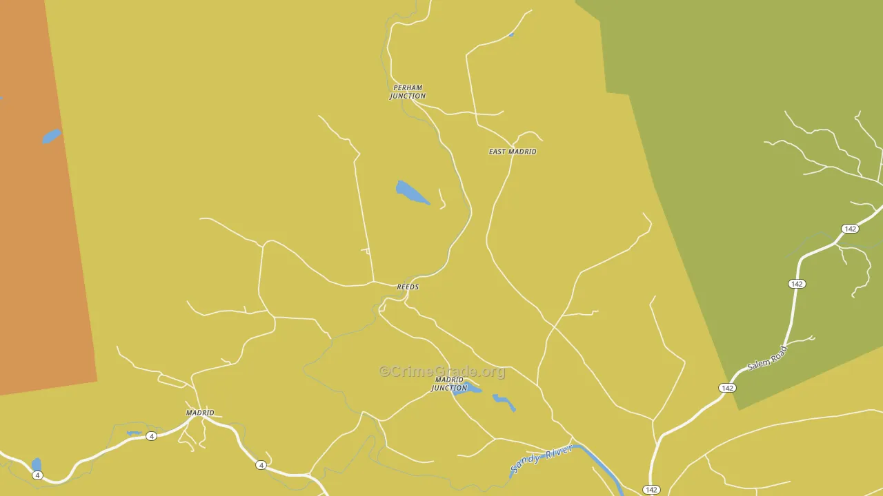 Reeds, ME Map of Vandalism Rates