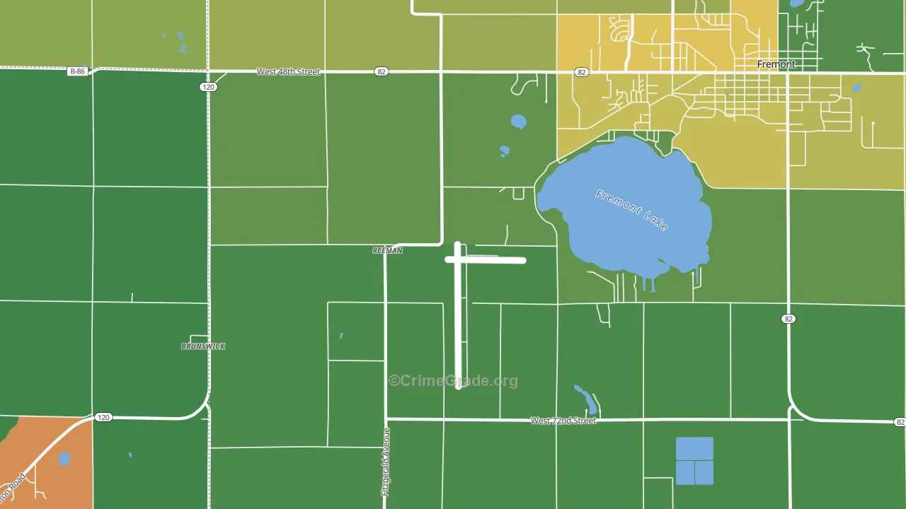 Reeman, MI Map of Vandalism Rates