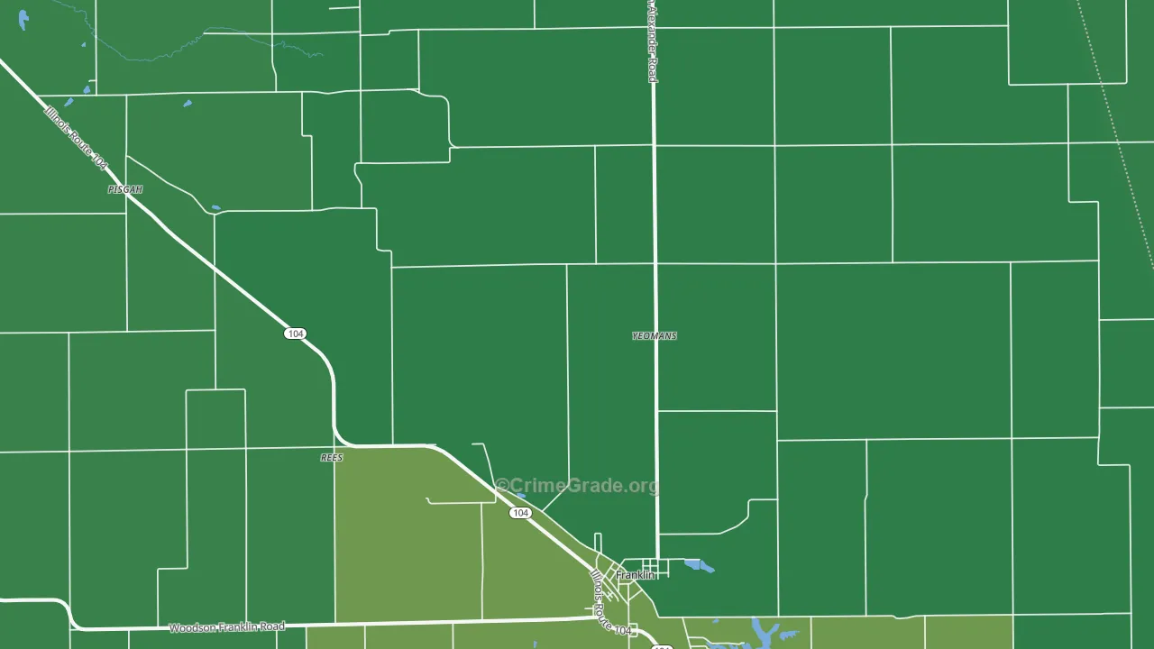 Rees, IL Map of Vandalism Rates