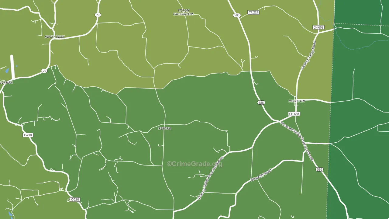 Reform, OH Map of Vandalism Rates