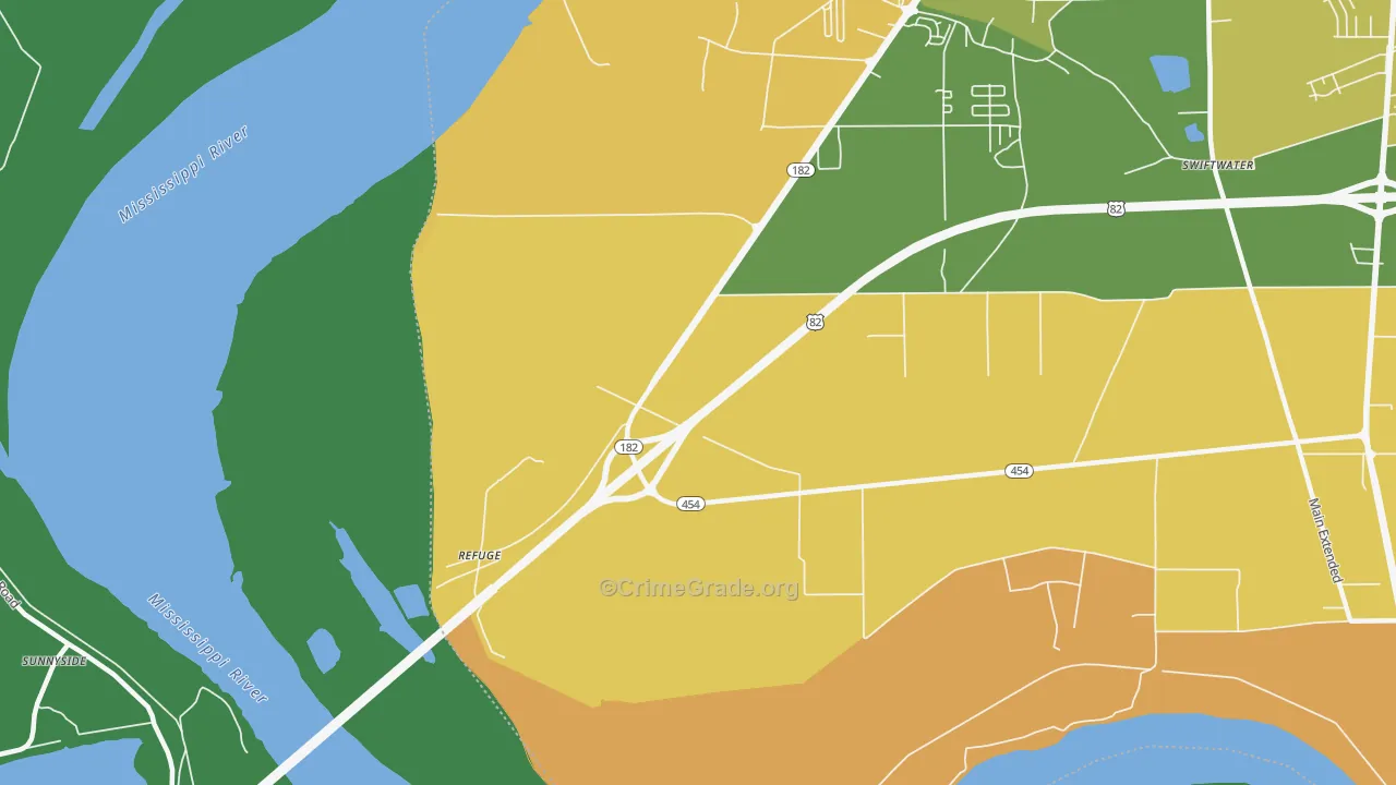 Refuge, MS Map of Vandalism Rates