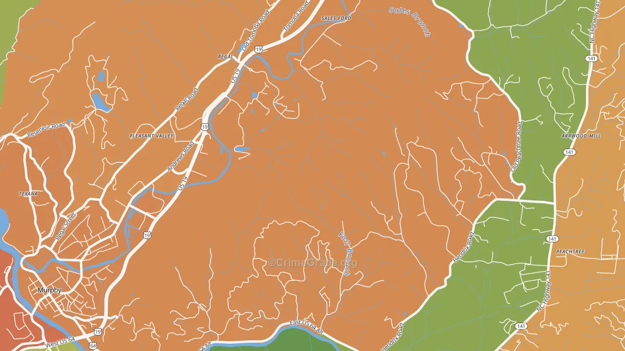 Regal, NC Map of Vandalism Rates