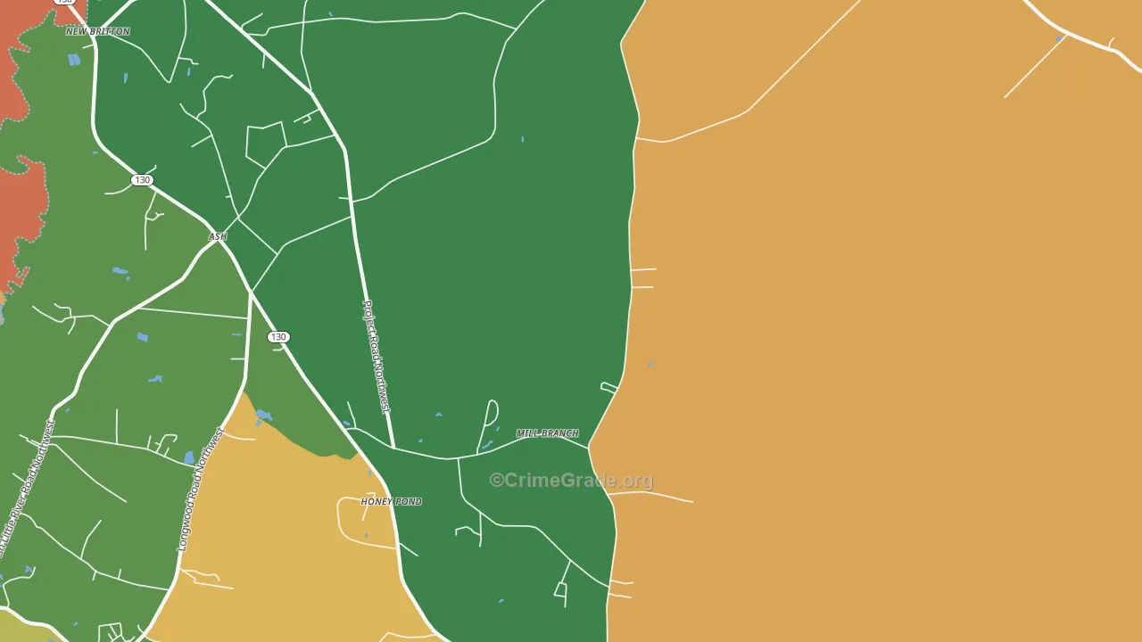Regan, NC Map of Vandalism Rates