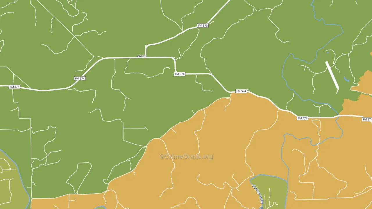 Regency, TX Map of Vandalism Rates