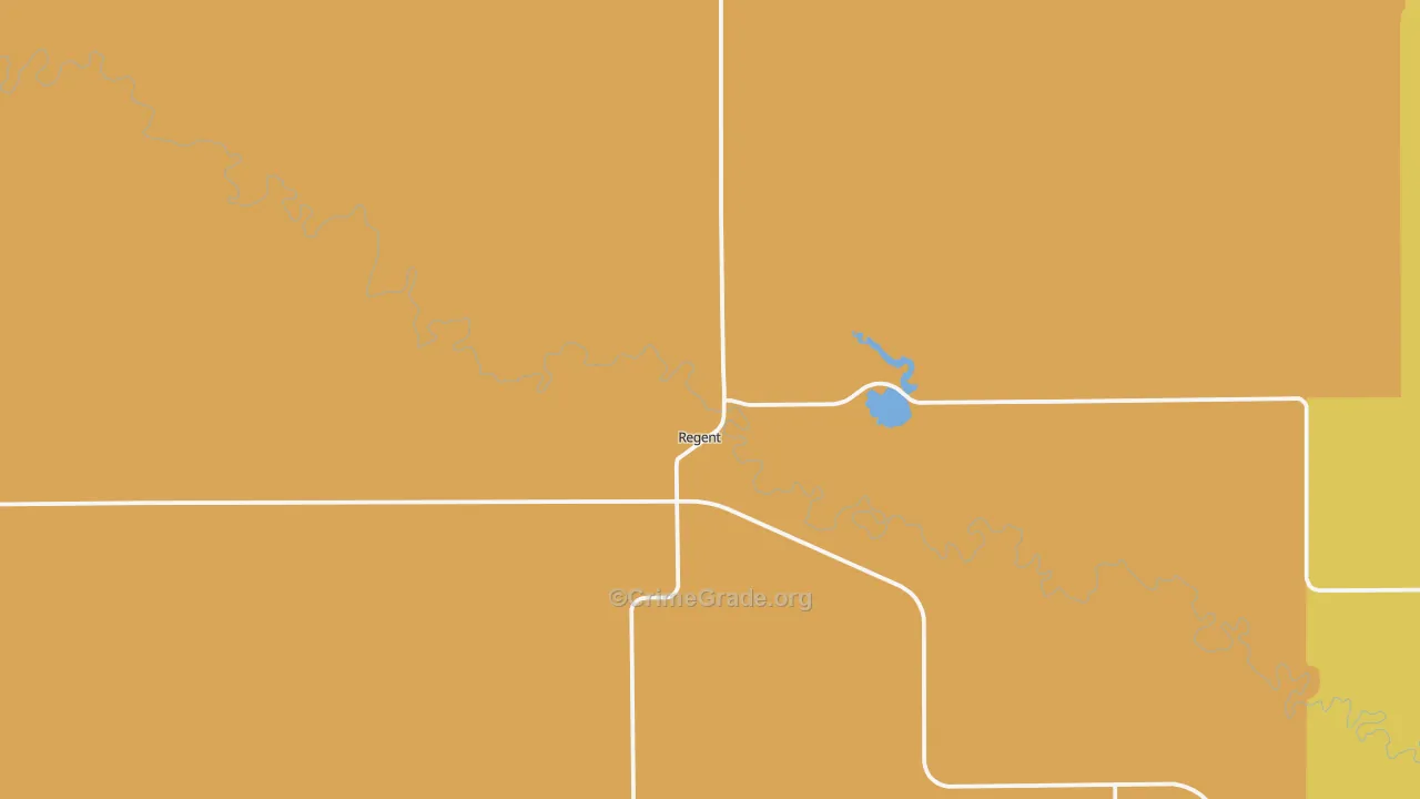 Regent, ND Map of Vandalism Rates