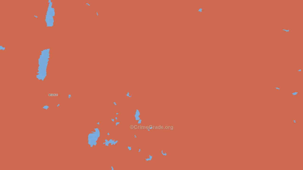 Regina, MT Map of Vandalism Rates
