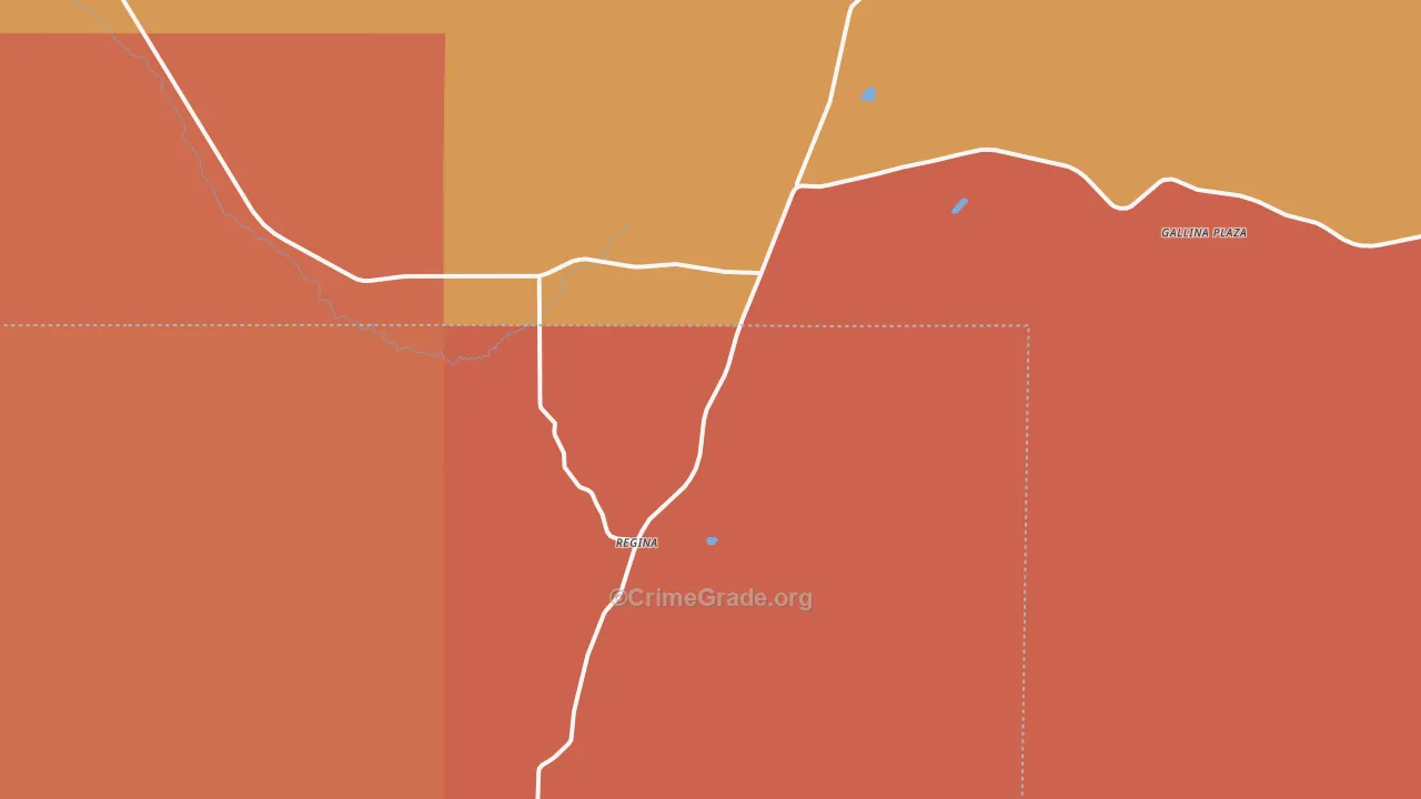 Regina, NM Map of Vandalism Rates