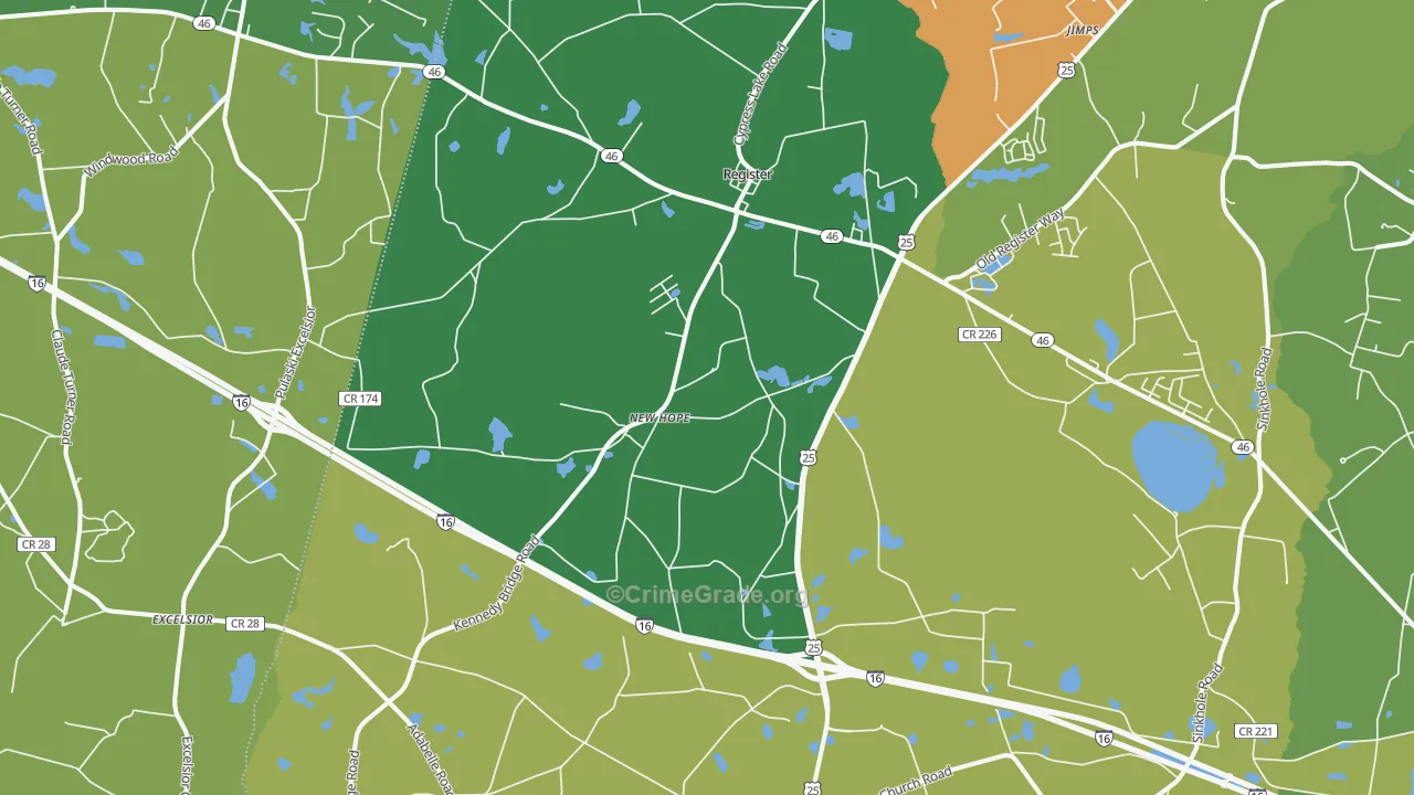 Register, GA Map of Vandalism Rates