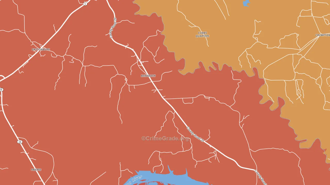 Rehoboth, AL Map of Vandalism Rates