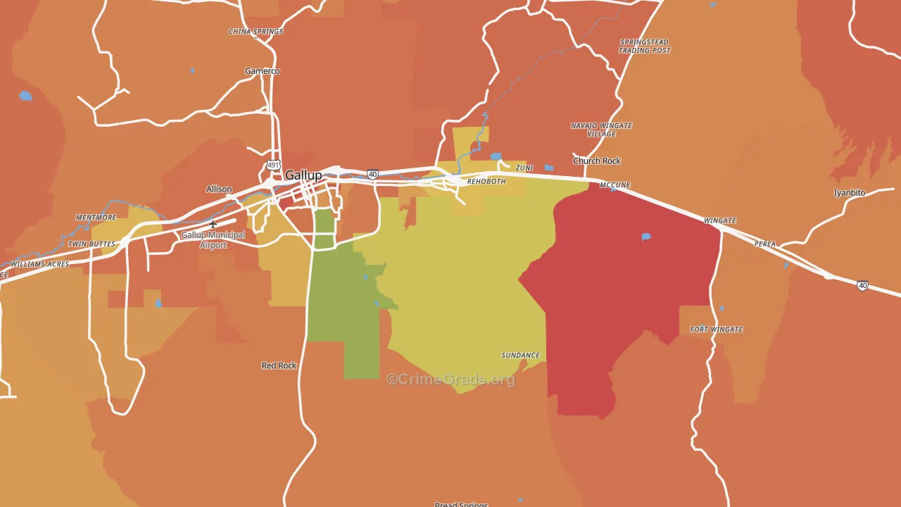 Rehoboth, NM Map of Vandalism Rates
