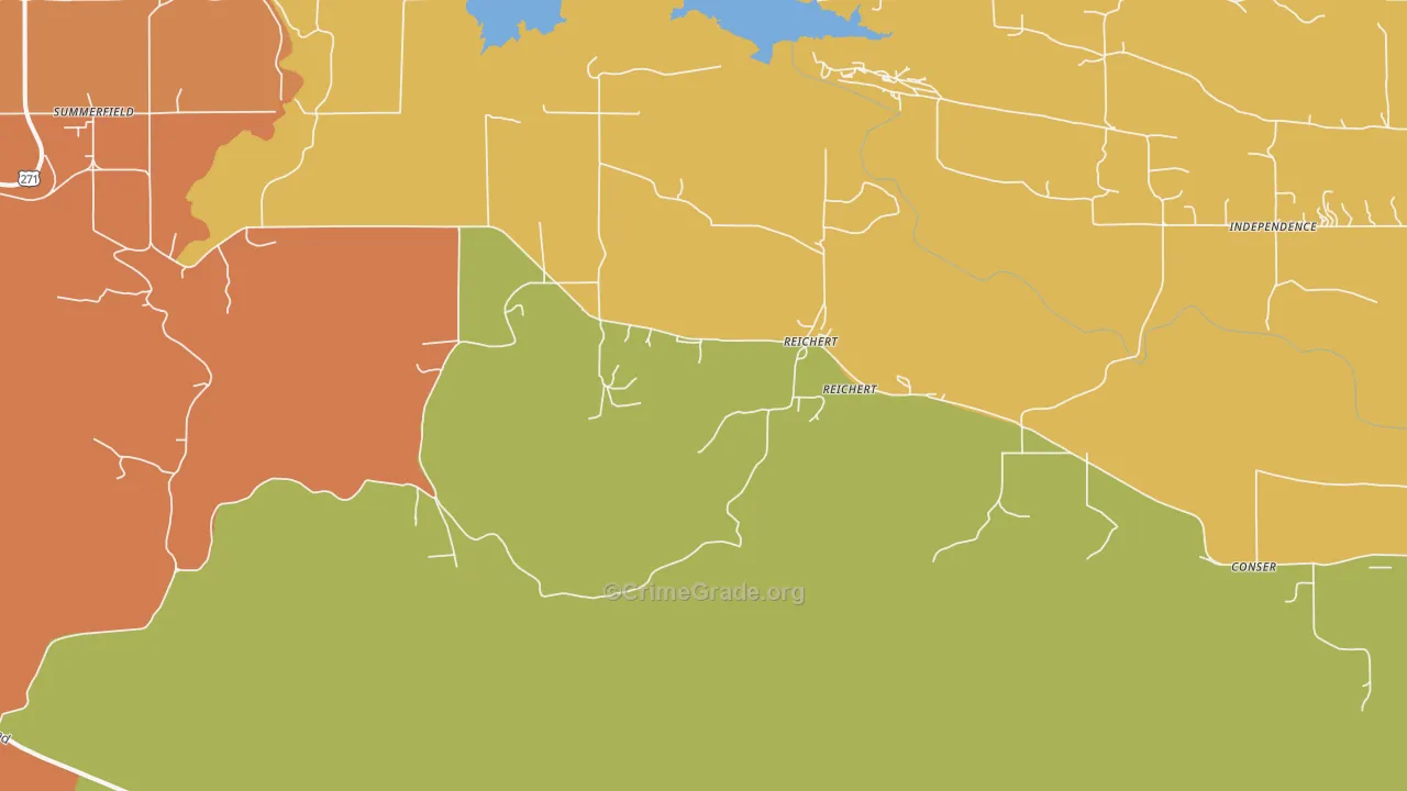Reichert, OK Map of Vandalism Rates