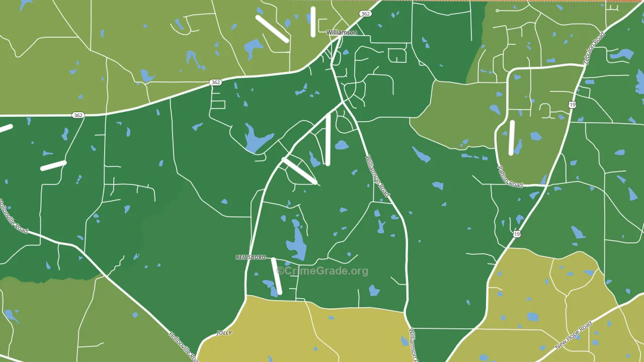 Reidsboro, GA Map of Vandalism Rates