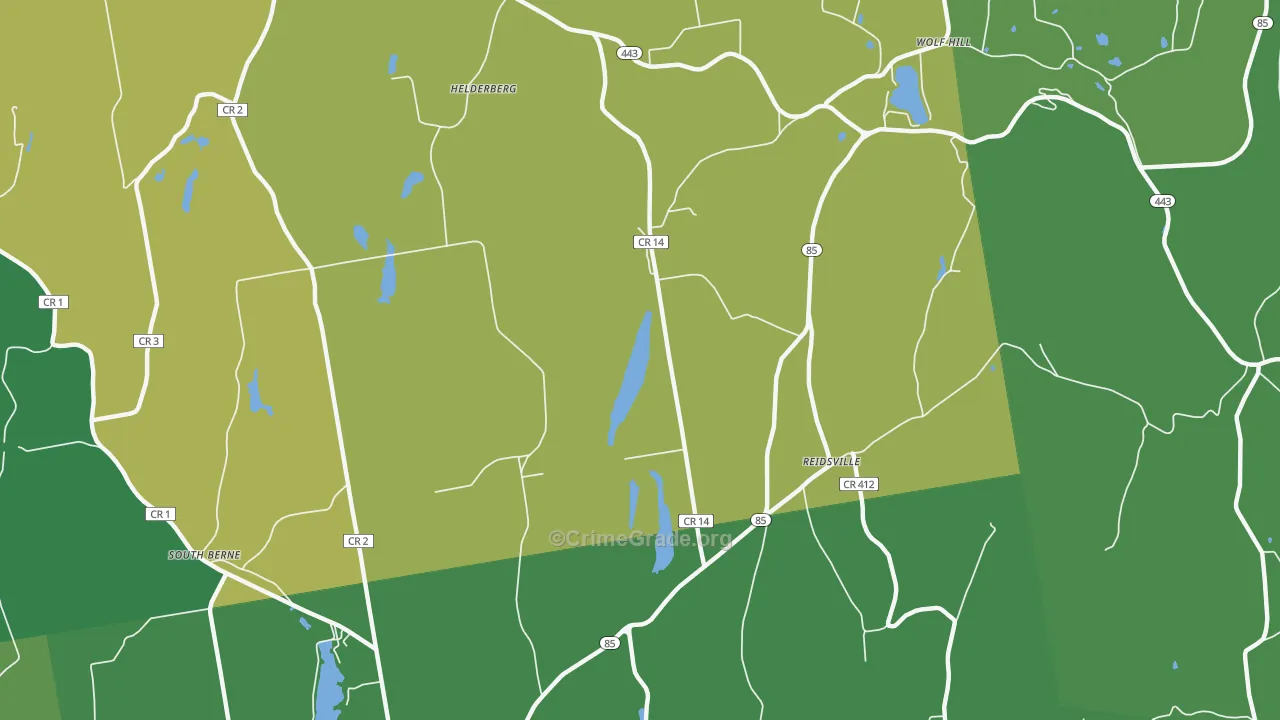 Reidsville, NY Map of Vandalism Rates