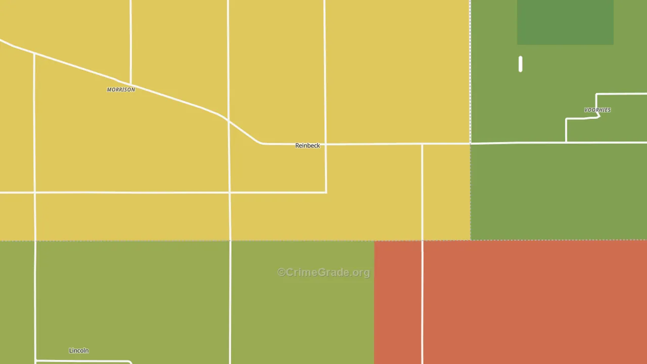 Reinbeck, IA Map of Vandalism Rates
