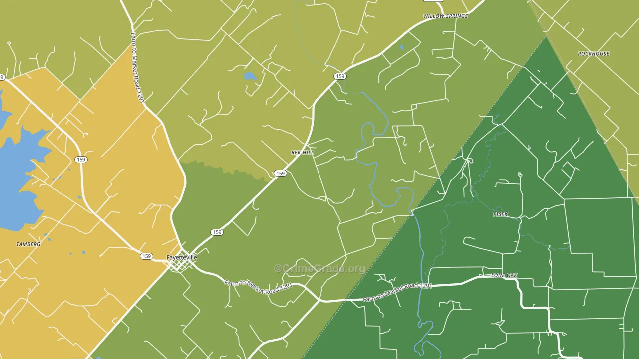 Rek Hill, TX Map of Vandalism Rates