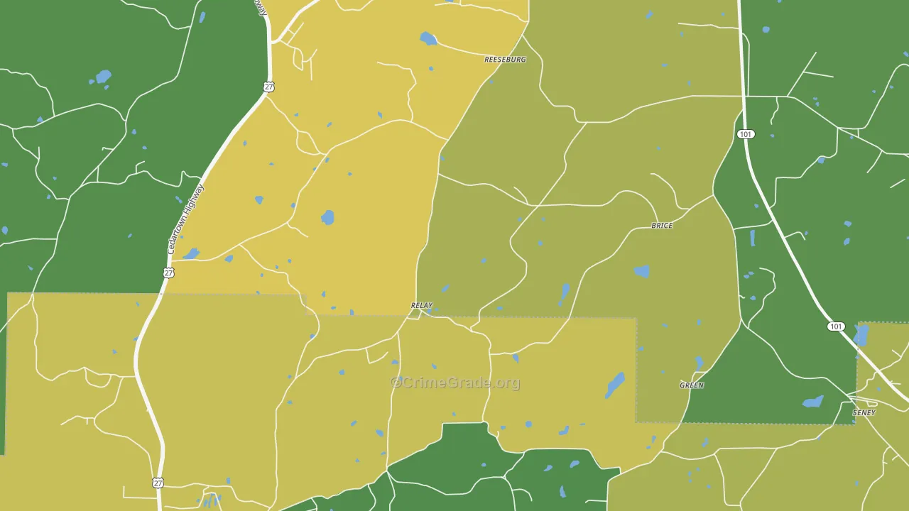 Relay, GA Map of Vandalism Rates