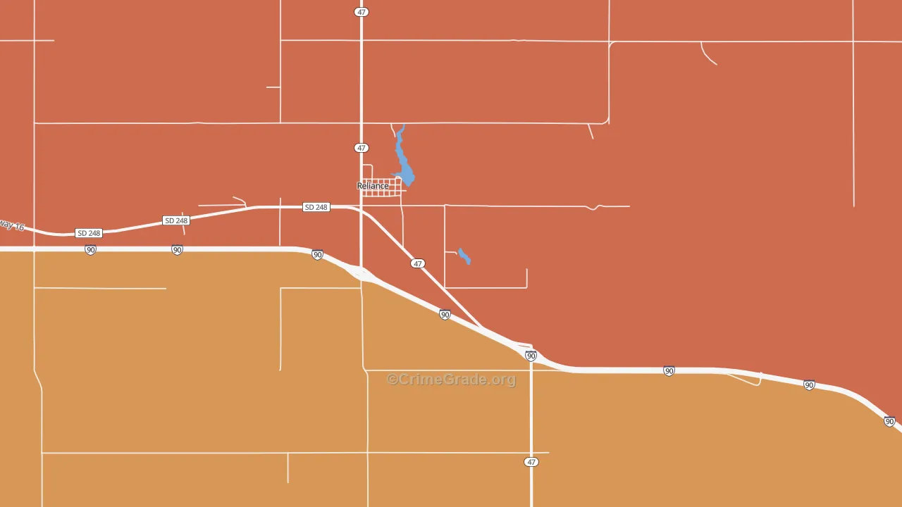 Reliance, SD Map of Vandalism Rates