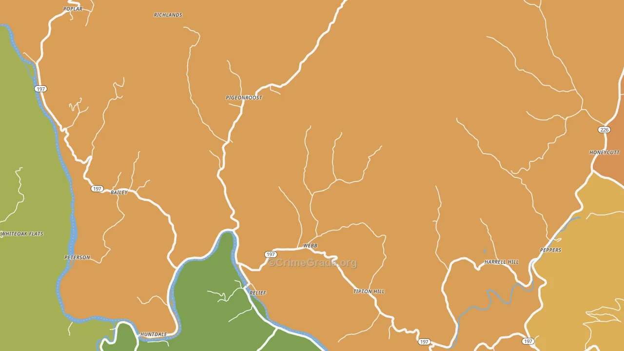 Relief, NC Map of Vandalism Rates