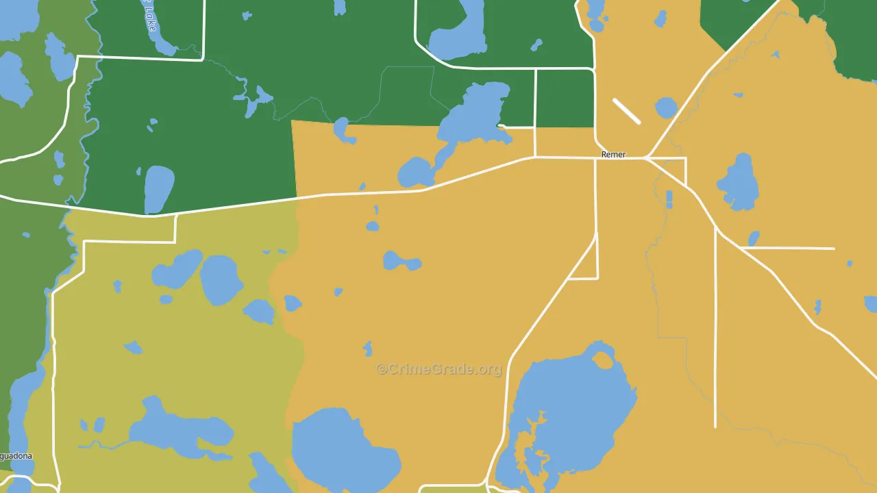 Remer, MN Map of Vandalism Rates