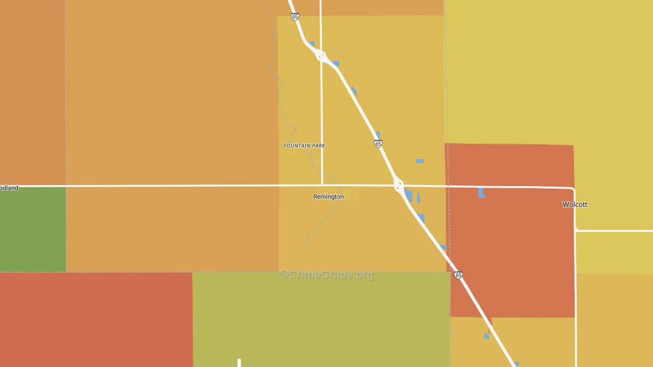 Remington, IN Map of Vandalism Rates